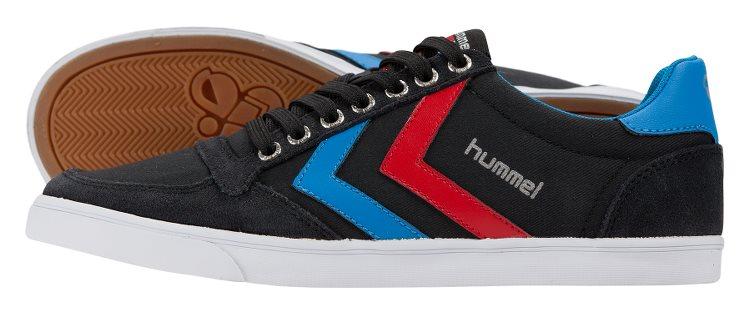 SHOES CLEAROUT Hummel TEN STAR HIGH CANVAS - Trainers - Men's -  black/red/blue - Private Sport Shop
